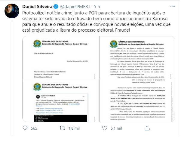 Denúncia contra o Min. BARROSO, do TSE. Anulação das eleições municipais.